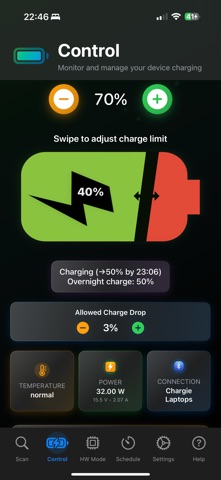 Chargie - phone charge limiter screenshot