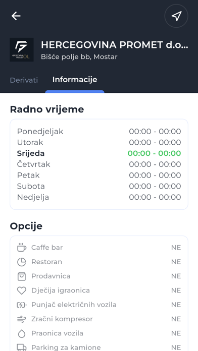 FMT FBiH Oil Info Screenshot