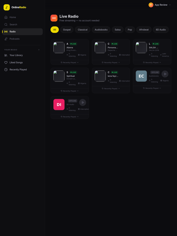 OnlineRadio: Music & Podcasts ipad screenshot 4
