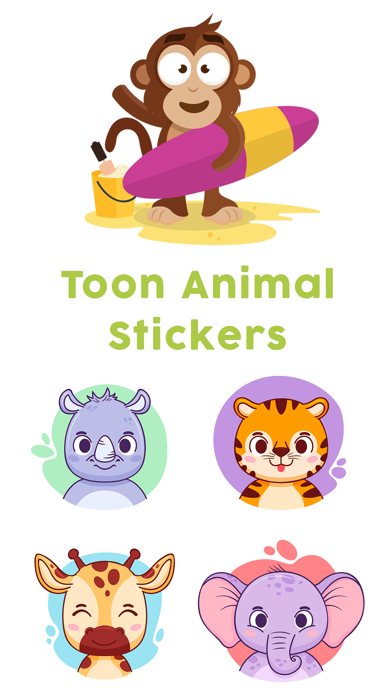 Screenshot #1 pour Toon Animal Stickers