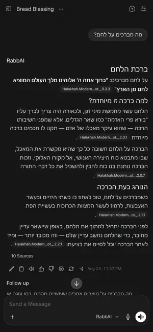 RabbAI - Torah & Halacha AI screenshot 4
