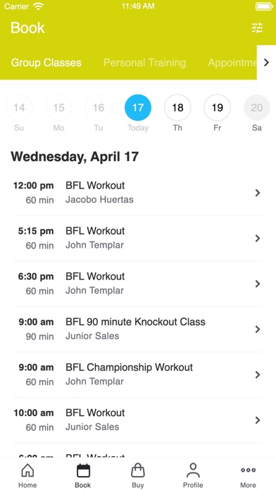 Belfort Fitness Lifestyle Screenshot
