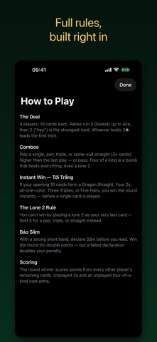 Sâm Lốc - Vietnamese Card Game iPhone screenshot