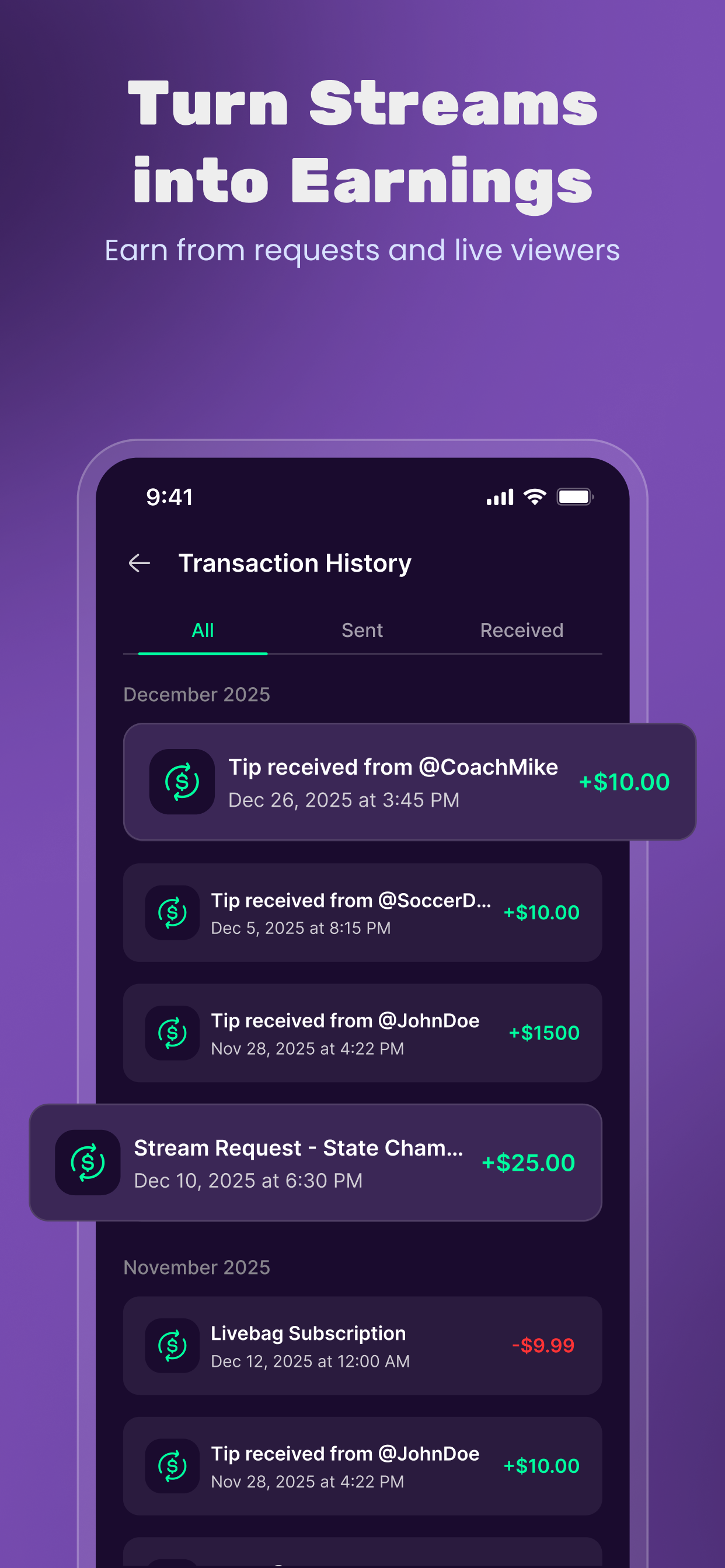 LiveBag screenshot 3