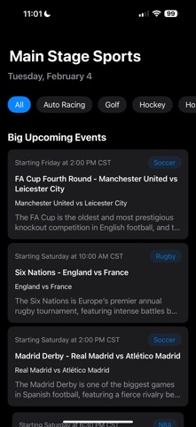 MainStageSports screenshot
