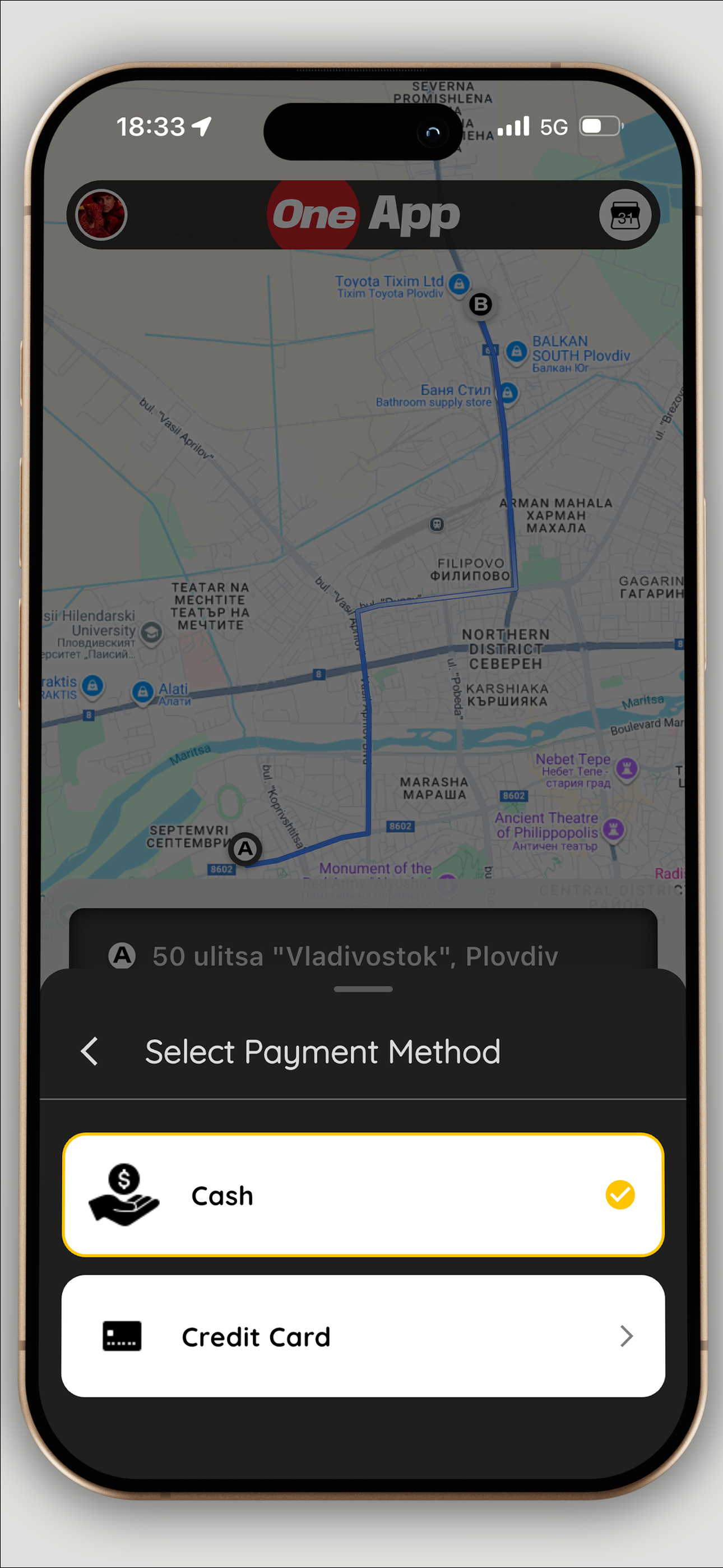 Taxi One App