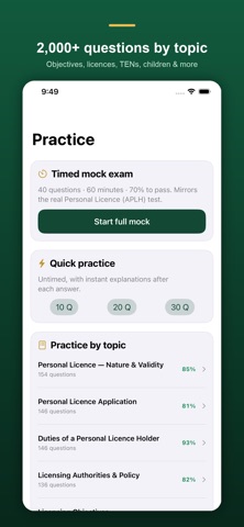 Personal Licence Prep APLH Screenshot 4 of 6