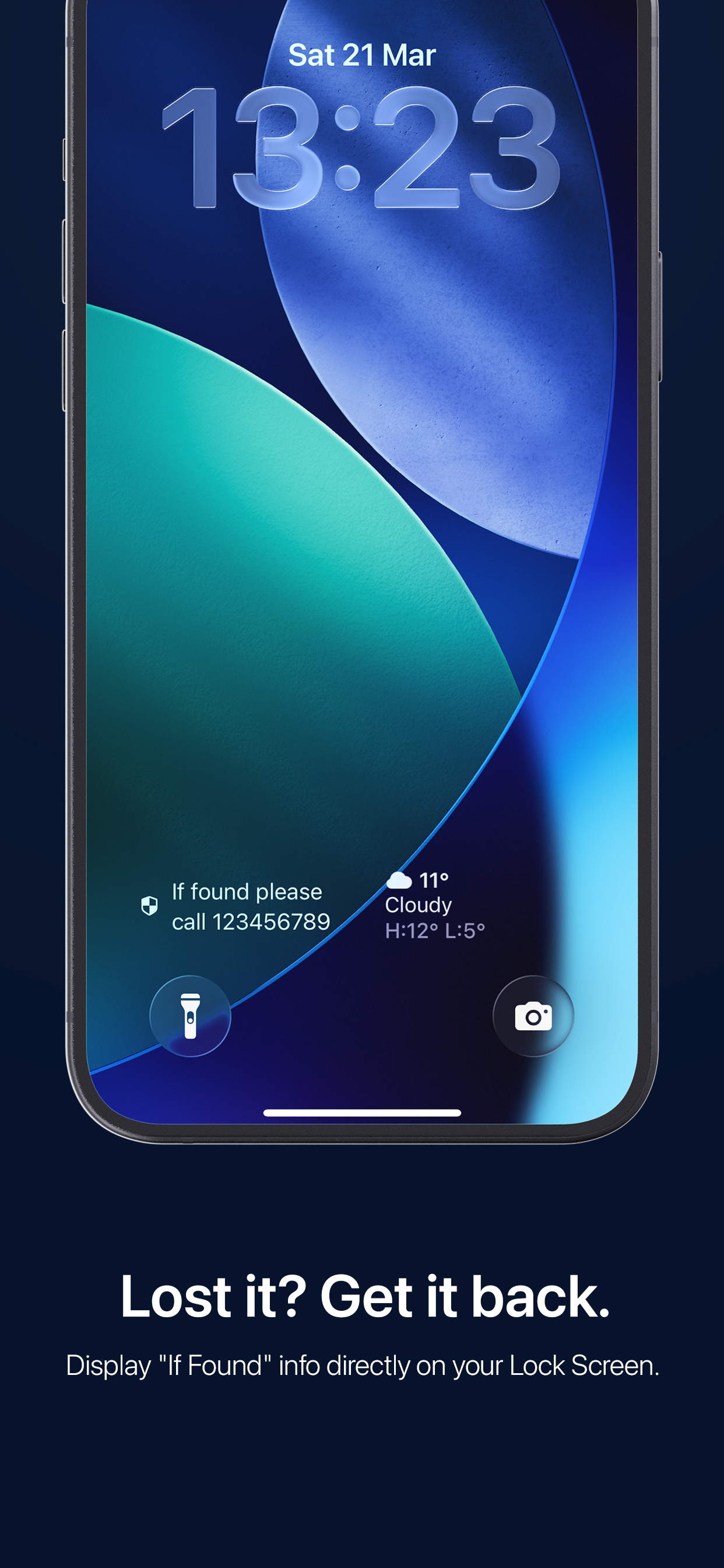 IfFound - Lock Screen text