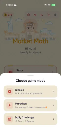 Captura de pantalla de Market Math: Mental Calc en iPhone 2