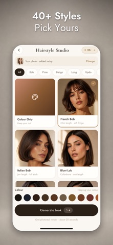 Hairstyle Try On Hair AI iPhone screenshot