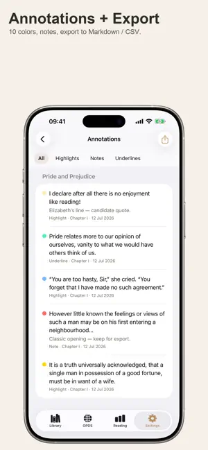 Marble: EPUB & PDF Reader screenshot 4
