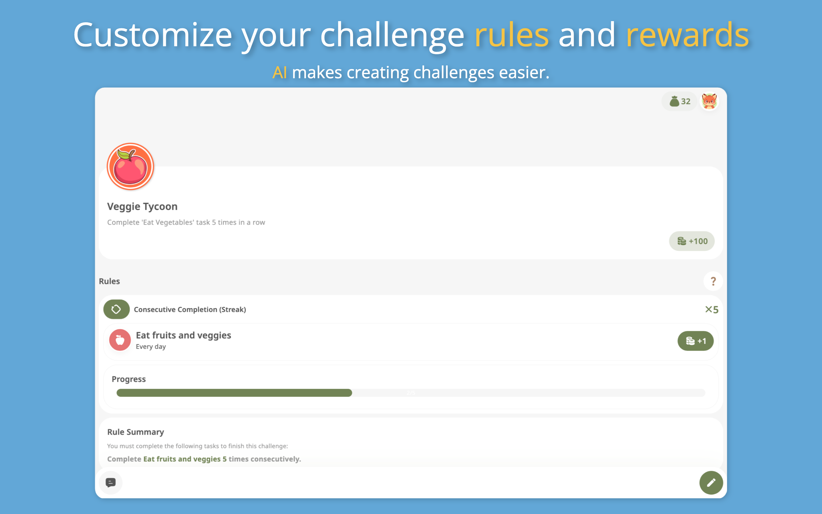 Habit Tracker: Goals & Rewards