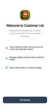 Customer List screenshot 1