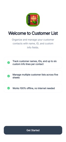 Customer List Screenshot 1 of 9