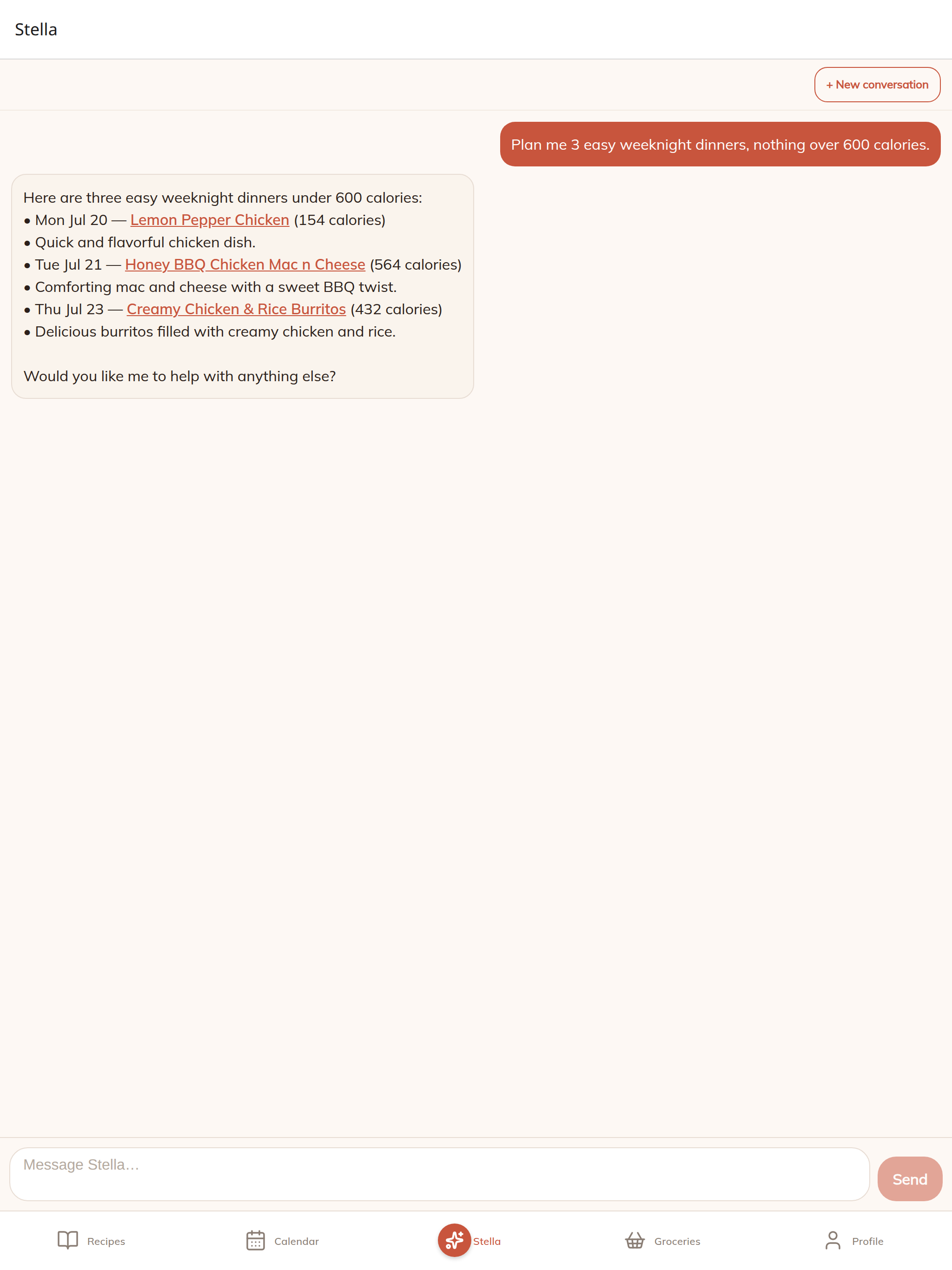 Stella: AI Meal Planner screenshot 10
