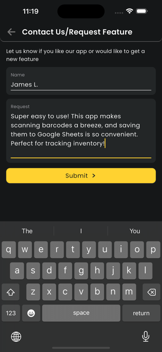 QR Barcode scanner to Sheets Screenshot 6 of 6