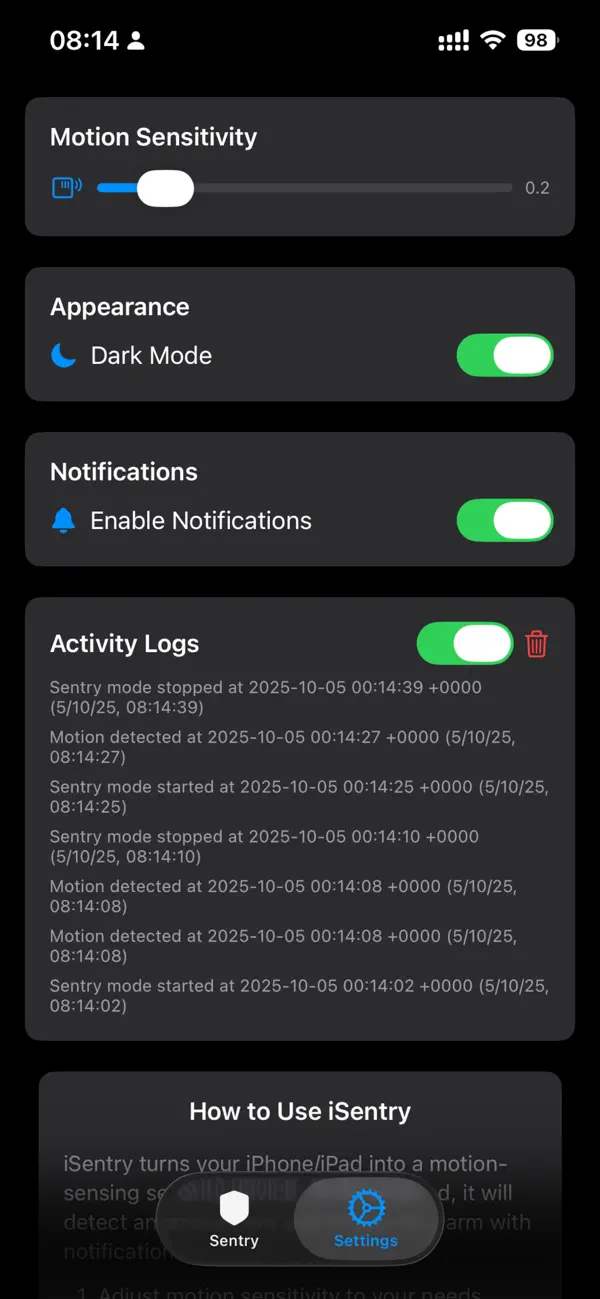 Screenshot #3 pour iSentryMobi
