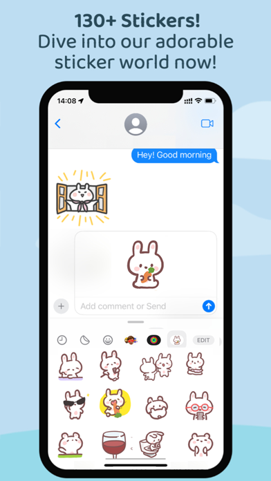Cute Little Bunny Sticker Screenshot