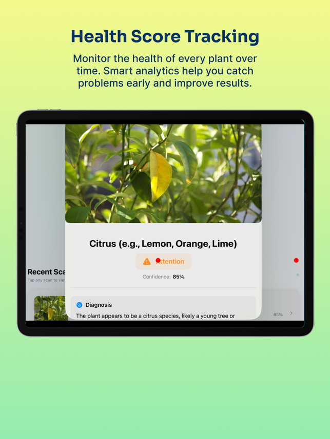 AI Plant Health Scanner Screenshot