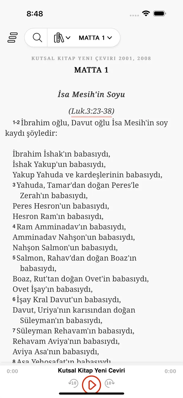 Screenshot #1 pour Kutsal Kitap