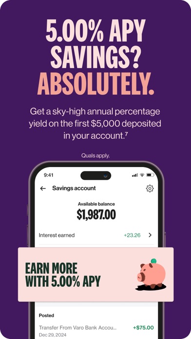 Varo Bank: Online Banking iPhone screenshot 7 - Finance app