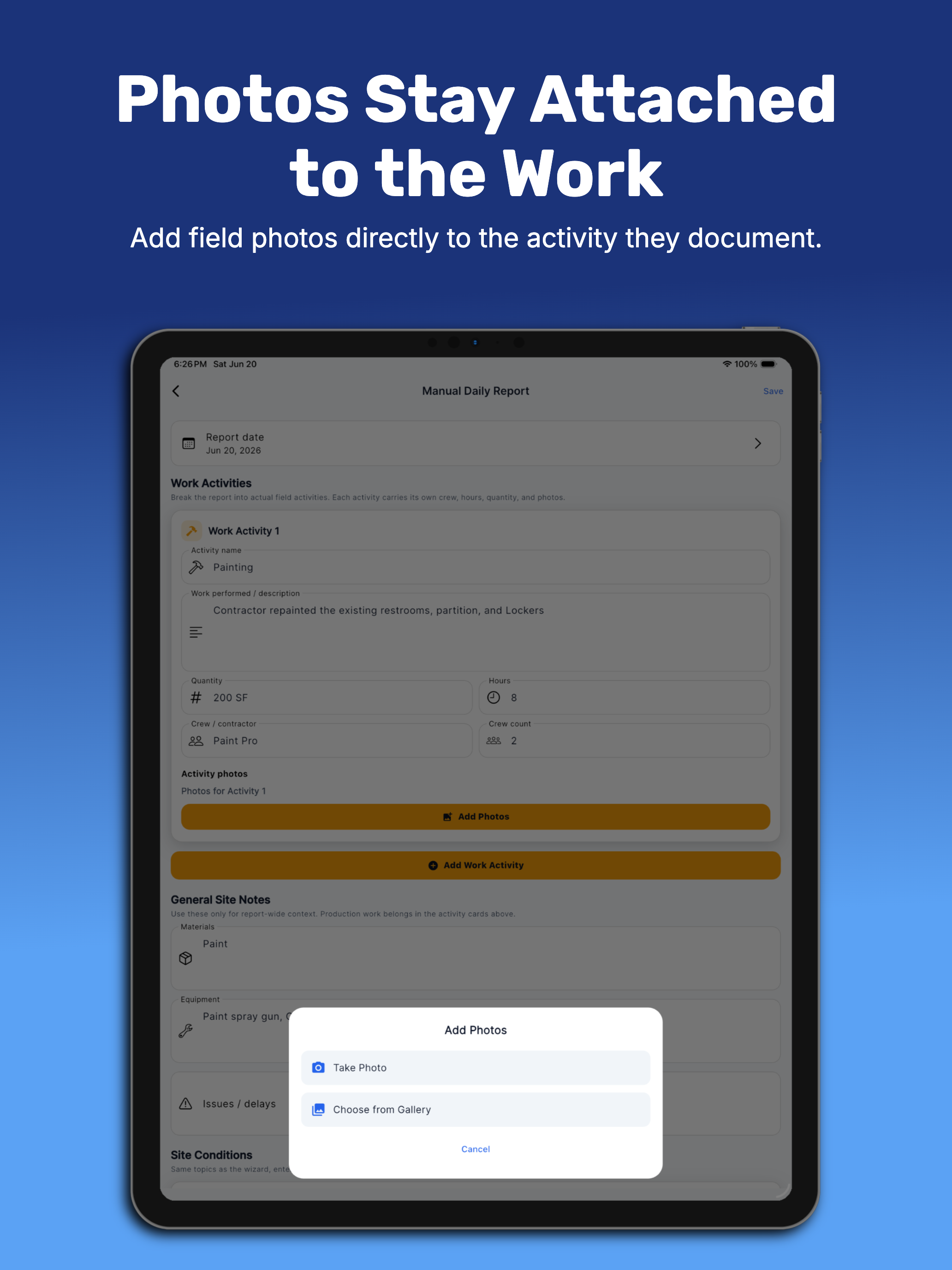 Site Field Log: DailyReportr+ screenshot 17