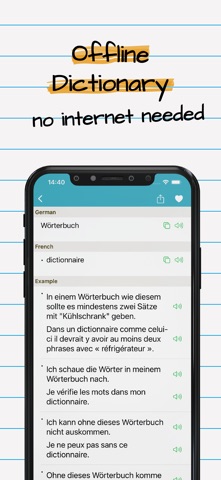 German French Dictionary + iPhone screenshot