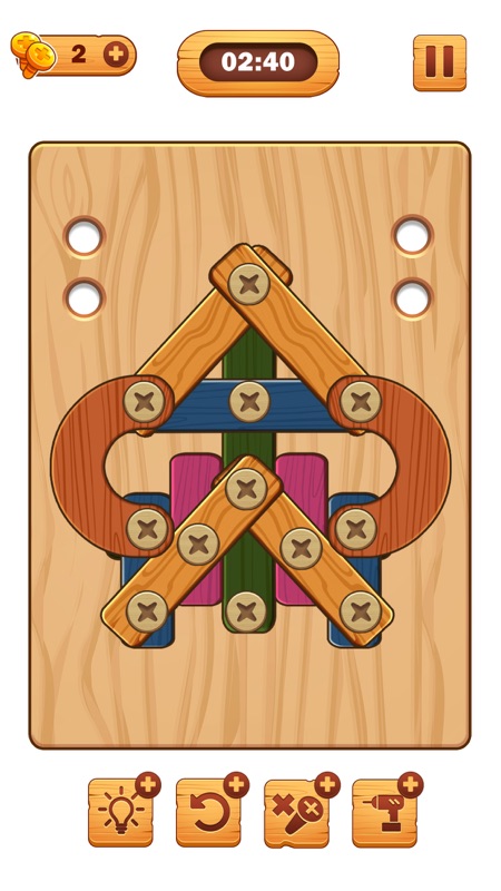 ねじパズル: 木のナットとボルト screenshot 6