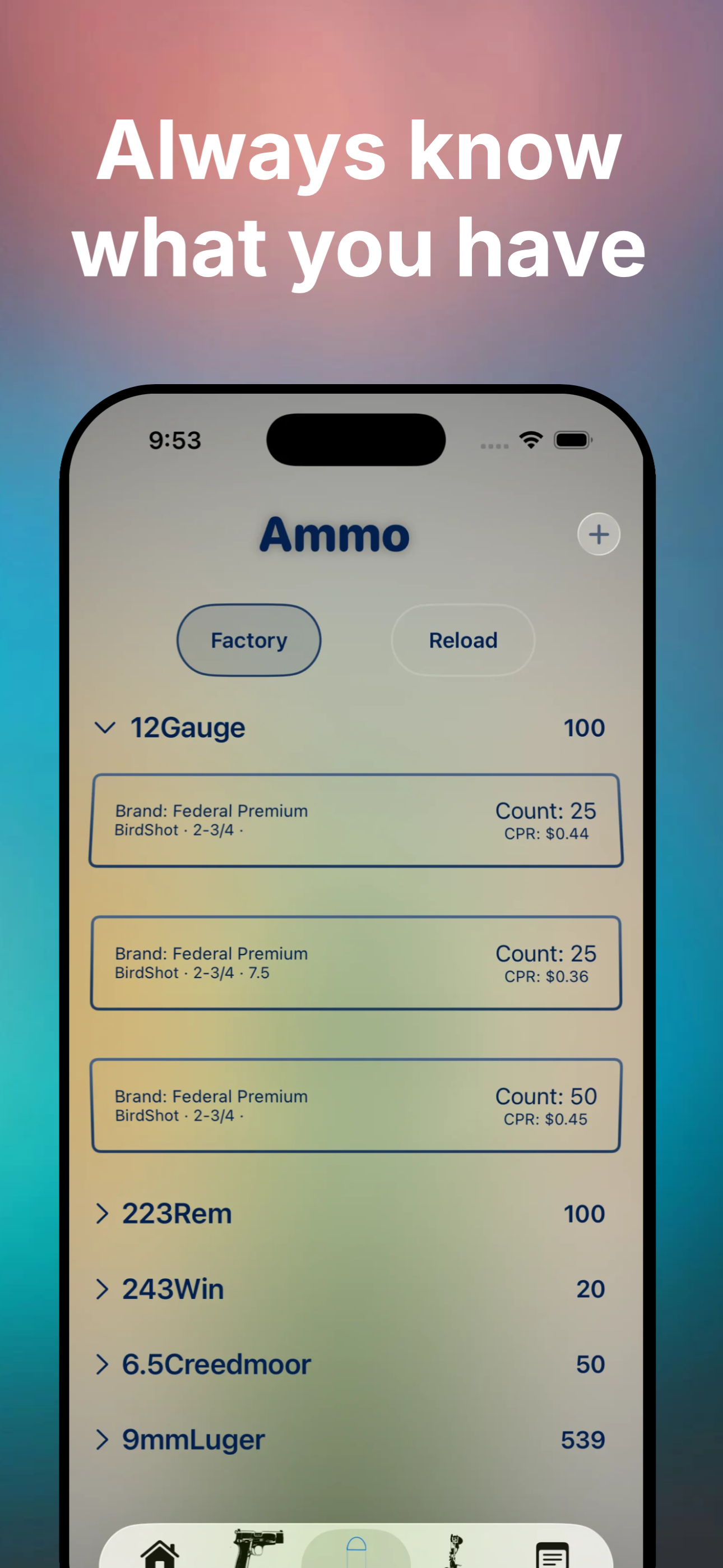 Ammo Tracking Solution