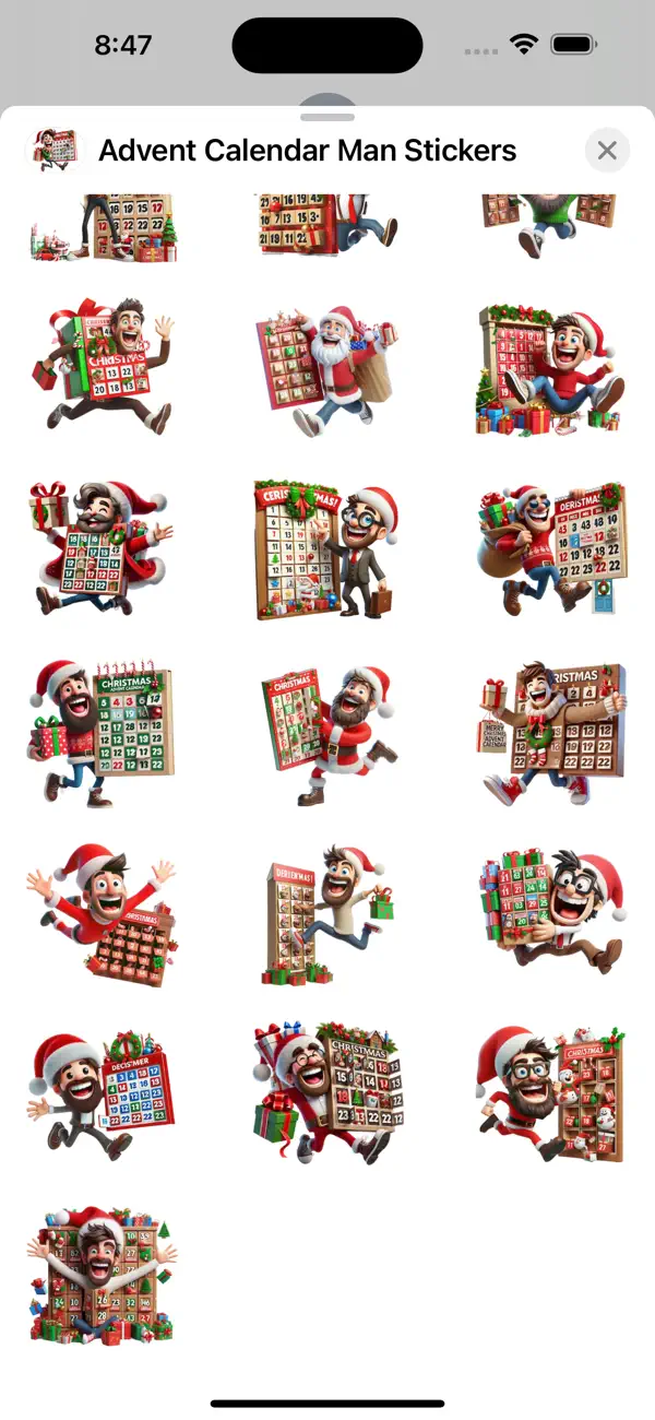 Screenshot #3 pour Advent Calendar Man Stickers
