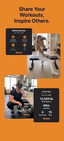 Swea: Workout & Fitness Log screenshot