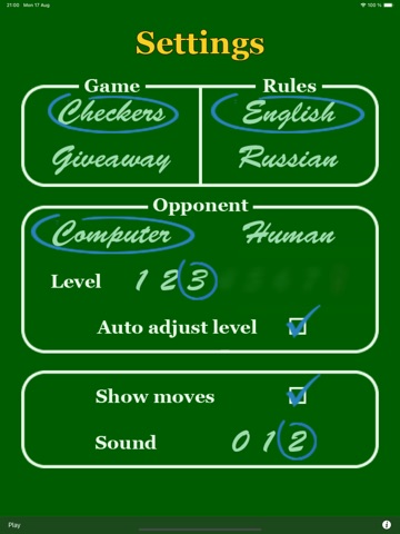 Easy Checkers iPad screenshot