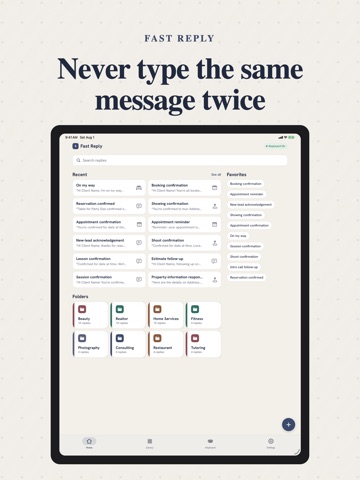 Fast Reply: Saved Replies iPad screenshot
