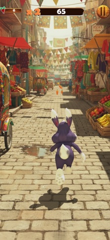 Bunny Street Runner Dash 3D iPhone screenshot