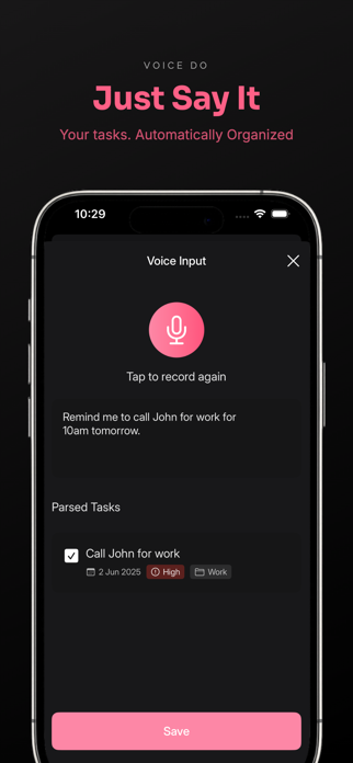 Voice Do: Voice To-Do List Screenshot 2 of 5