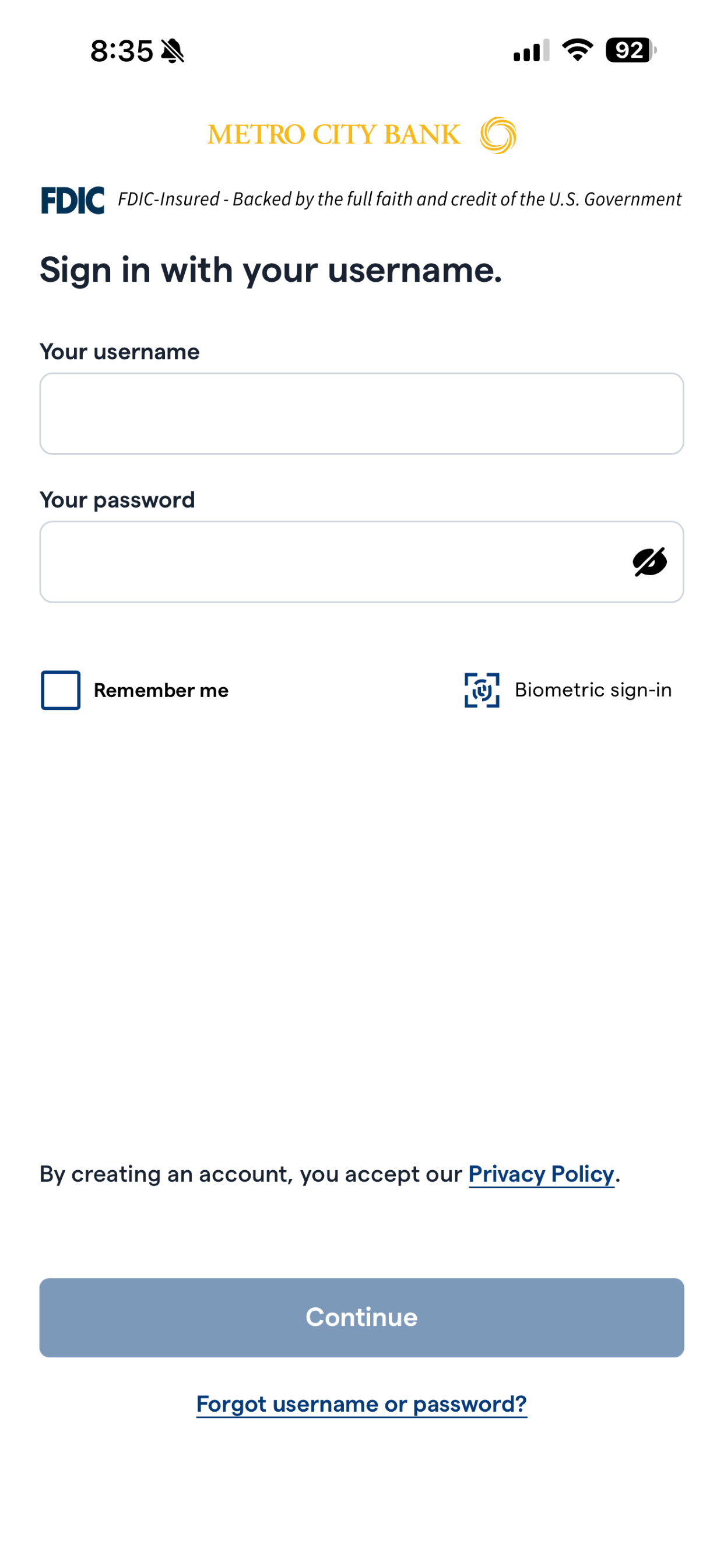 Metro City Bank Mobile