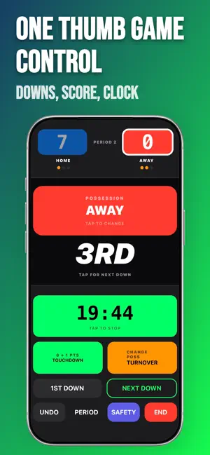 Flag Football Scoreboard screenshot 1
