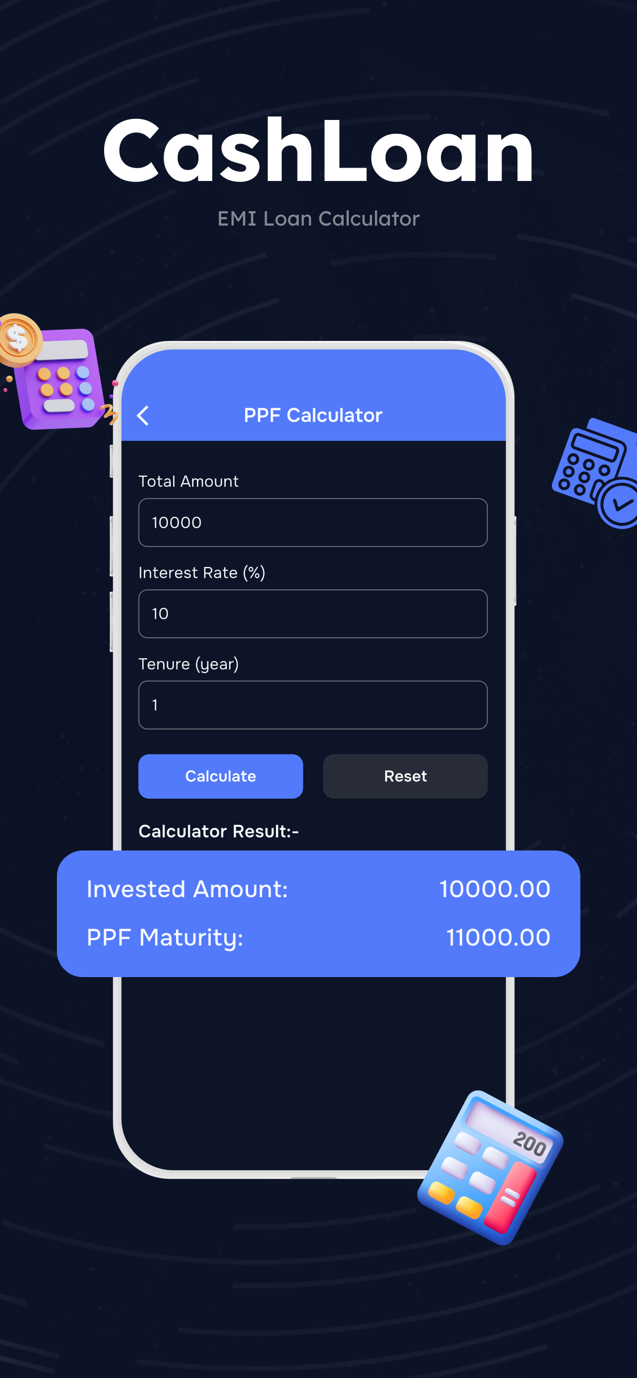 CashLoan - EMI Loan Calculator