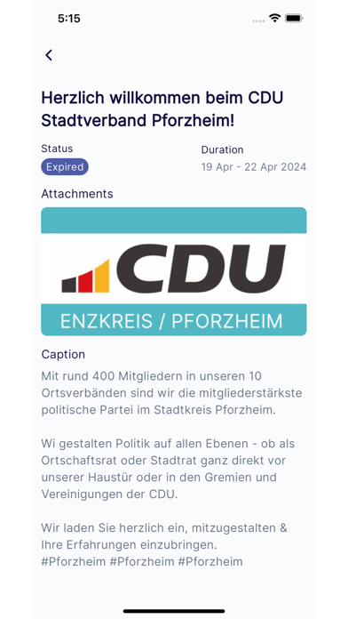 CDU Enzkreis / Pforzheim Screenshot