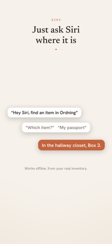 Ordning: Home Inventory iPhone screenshot