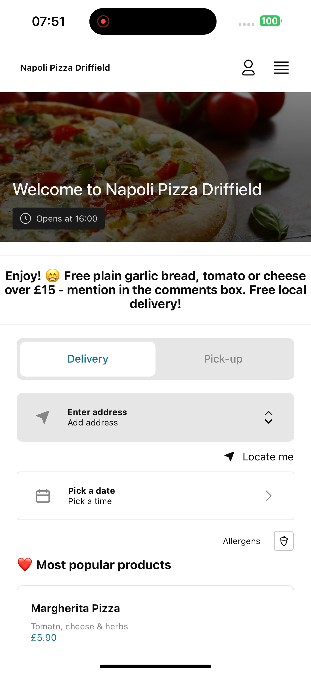 Napoli Pizza Driffield UK screenshot 6