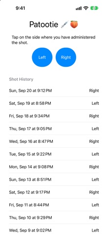 Patootie: IVF Shot Tracker iPhone screenshot