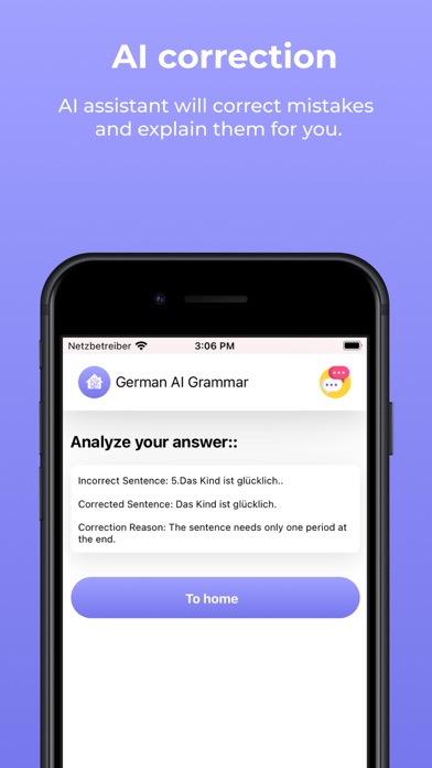 German AI Grammar Screenshot