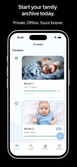 Tinvi: Private Baby Journal screenshot 1