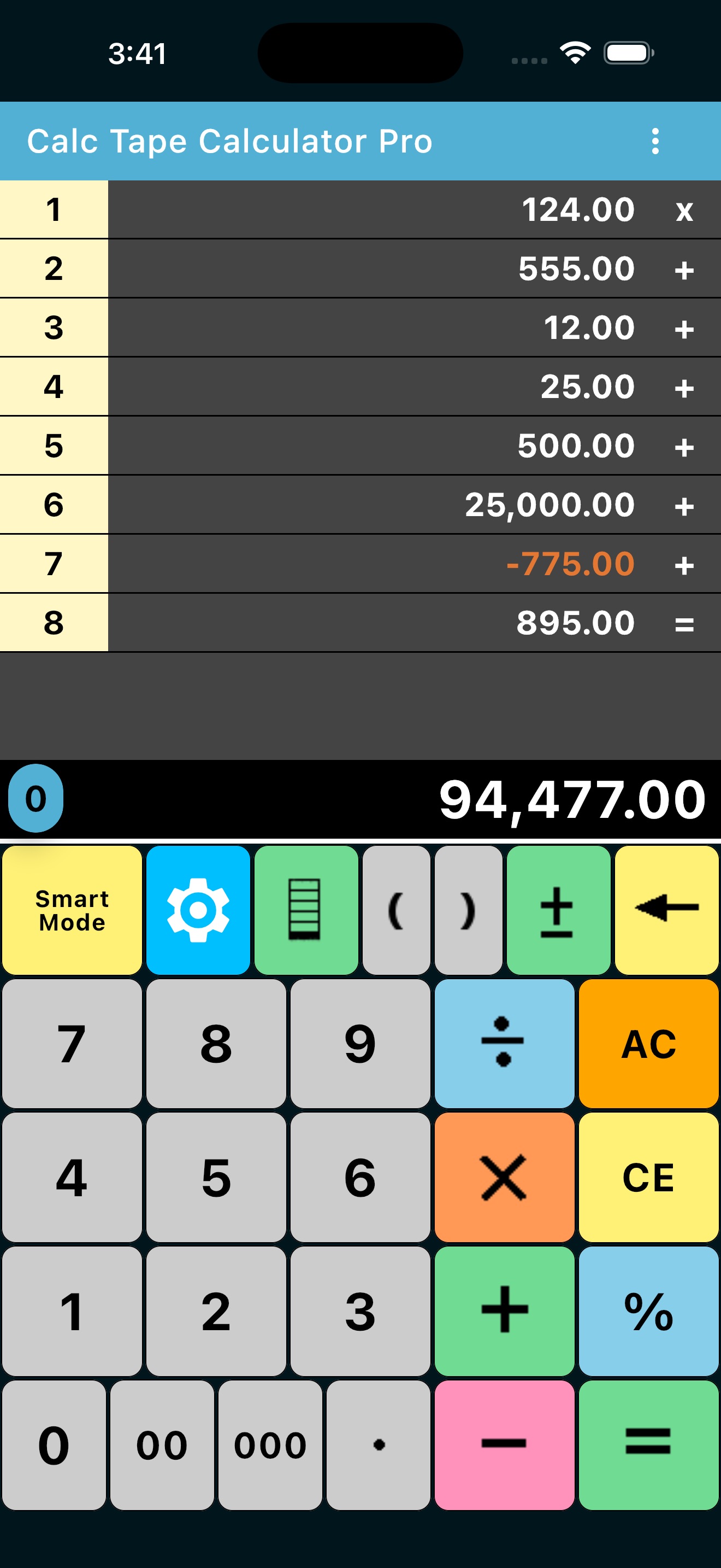 Calc Tape Calculator Pro screenshot 3