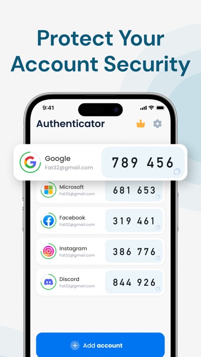 Authenticator App ・ Screenshot