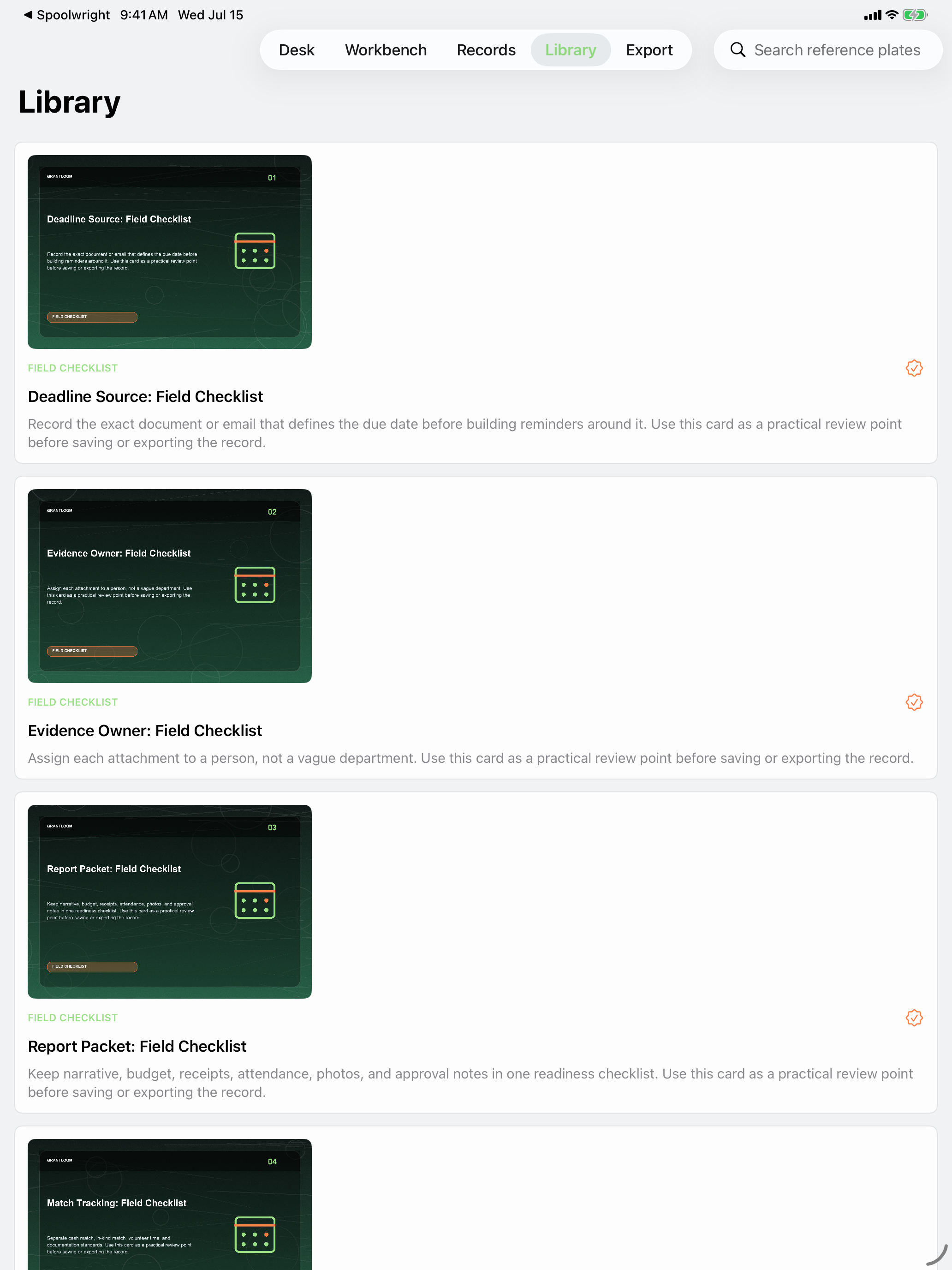 Grantloom: Deadline Desk iPad screenshot 2 of 2