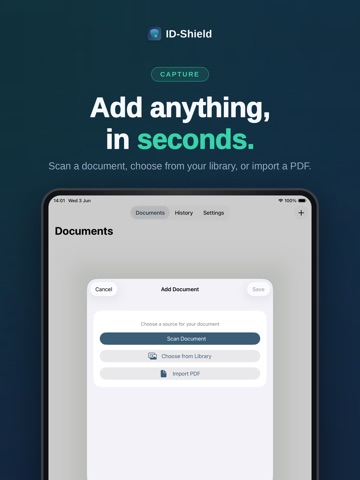 ID-Shield - Keep IDs Secure iPad screenshot