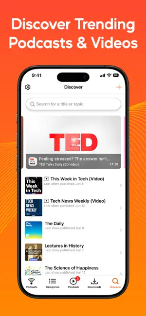 Podcast Player - Video & RSS iPhone screenshot 2