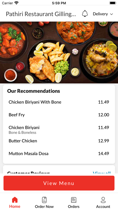Pathiri Restaurant Gillingham Screenshot